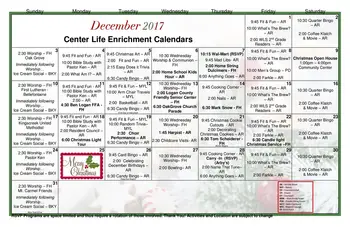 Activity Calendar of Green Hills Community, Assisted Living, Nursing Home, Independent Living, CCRC, West Liberty, OH 2