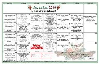 Activity Calendar of Green Hills Community, Assisted Living, Nursing Home, Independent Living, CCRC, West Liberty, OH 9
