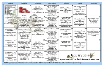 Activity Calendar of Green Hills Community, Assisted Living, Nursing Home, Independent Living, CCRC, West Liberty, OH 11