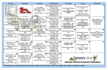 Activity Calendar of Green Hills Community, Assisted Living, Nursing Home, Independent Living, CCRC, West Liberty, OH 13