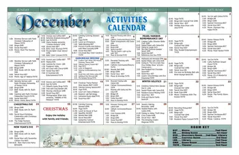 Activity Calendar of Mallard Cove Senior Living, Assisted Living, Nursing Home, Independent Living, CCRC, Cincinnati, OH 1