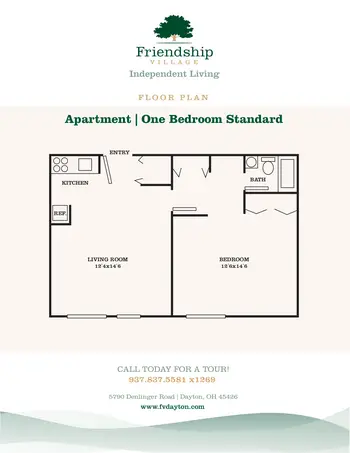 Floorplan of Friendship Village, Assisted Living, Nursing Home, Independent Living, CCRC, Dayton, OH 5