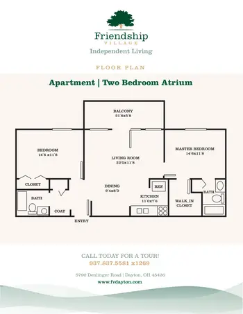 Floorplan of Friendship Village, Assisted Living, Nursing Home, Independent Living, CCRC, Dayton, OH 6