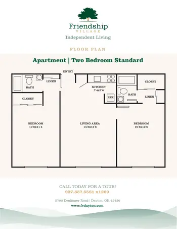 Floorplan of Friendship Village, Assisted Living, Nursing Home, Independent Living, CCRC, Dayton, OH 7