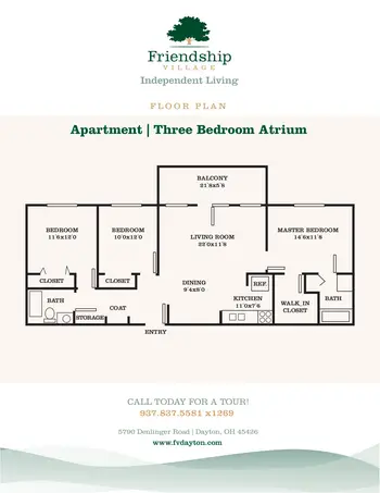 Floorplan of Friendship Village, Assisted Living, Nursing Home, Independent Living, CCRC, Dayton, OH 8