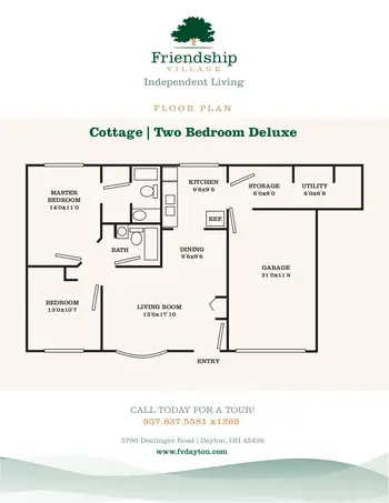 Floorplan of Friendship Village, Assisted Living, Nursing Home, Independent Living, CCRC, Dayton, OH 12