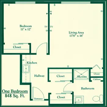 Floorplan of Hill View, Assisted Living, Nursing Home, Independent Living, CCRC, Portsmouth, OH 1