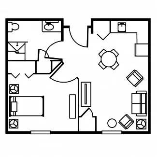 Floorplan of Ohio Eastern Star Home, Assisted Living, Nursing Home, Independent Living, CCRC, Mount Vernon, OH 1