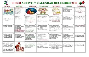 Activity Calendar of Stow-Glen Retirement Village, Assisted Living, Nursing Home, Independent Living, CCRC, Stow, OH 5