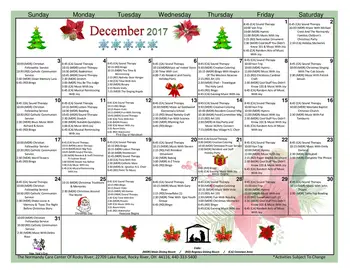 Activity Calendar of The Normandy, Assisted Living, Nursing Home, Independent Living, CCRC, Rocky River, OH 4