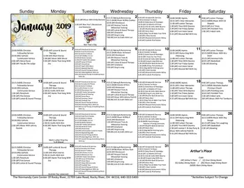 Activity Calendar of The Normandy, Assisted Living, Nursing Home, Independent Living, CCRC, Rocky River, OH 5