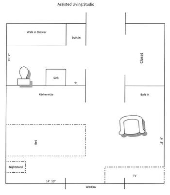 Floorplan of Woodland Country Manor, Assisted Living, Nursing Home, Independent Living, CCRC, Somerville, OH 1