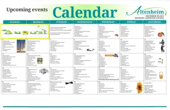Activity Calendar of Altenheim, Assisted Living, Nursing Home, Independent Living, CCRC, Strongsville, OH 4