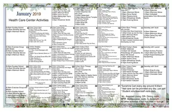 Activity Calendar of Worthington Christian Village, Assisted Living, Nursing Home, Independent Living, CCRC, Columbus, OH 6