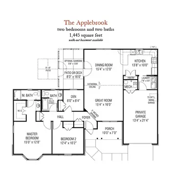 Floorplan of Willow Brook Christian Communities, Assisted Living, Nursing Home, Independent Living, CCRC, Delaware, OH 1