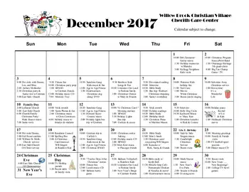 Activity Calendar of Willow Brook Christian Communities, Assisted Living, Nursing Home, Independent Living, CCRC, Delaware, OH 5