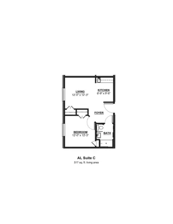 Floorplan of Willow Brook Christian Communities, Assisted Living, Nursing Home, Independent Living, CCRC, Delaware, OH 7