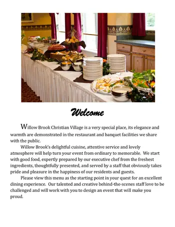 Dining menu of Willow Brook Christian Communities, Assisted Living, Nursing Home, Independent Living, CCRC, Delaware, OH 6