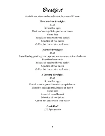 Dining menu of Willow Brook Christian Communities, Assisted Living, Nursing Home, Independent Living, CCRC, Delaware, OH 8
