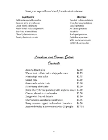 Dining menu of Willow Brook Christian Communities, Assisted Living, Nursing Home, Independent Living, CCRC, Delaware, OH 14