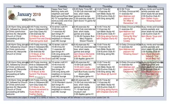 Activity Calendar of Willow Brook Christian Communities, Assisted Living, Nursing Home, Independent Living, CCRC, Delaware, OH 9