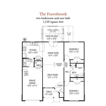 Floorplan of Willow Brook Christian Communities, Assisted Living, Nursing Home, Independent Living, CCRC, Delaware, OH 12