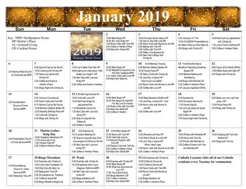 Activity Calendar of Willow Brook Christian Communities, Assisted Living, Nursing Home, Independent Living, CCRC, Delaware, OH 11