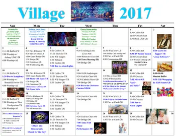 Activity Calendar of Willow Brook Christian Communities, Assisted Living, Nursing Home, Independent Living, CCRC, Delaware, OH 14