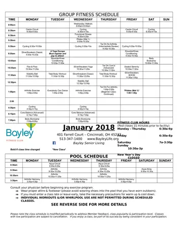 Activity Calendar of Bayley Life, Assisted Living, Nursing Home, Independent Living, CCRC, Cincinnati, OH 4