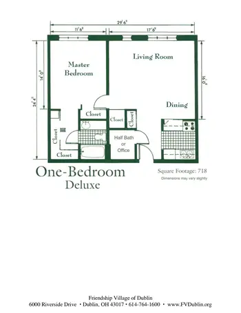 Floorplan of Friendship Village of Dublin, Assisted Living, Nursing Home, Independent Living, CCRC, Dublin, OH 12