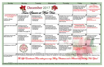 Activity Calendar of West View Healthy Living, Assisted Living, Nursing Home, Independent Living, CCRC, Wooster, OH 7