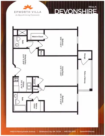 Floorplan of Epworth Villa, Assisted Living, Nursing Home, Independent Living, CCRC, Oklahoma City, OK 1