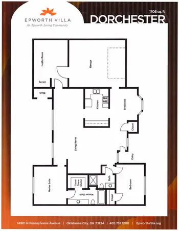 Floorplan of Epworth Villa, Assisted Living, Nursing Home, Independent Living, CCRC, Oklahoma City, OK 2