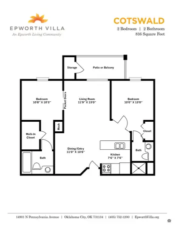 Floorplan of Epworth Villa, Assisted Living, Nursing Home, Independent Living, CCRC, Oklahoma City, OK 9