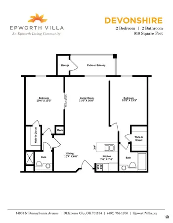 Floorplan of Epworth Villa, Assisted Living, Nursing Home, Independent Living, CCRC, Oklahoma City, OK 10