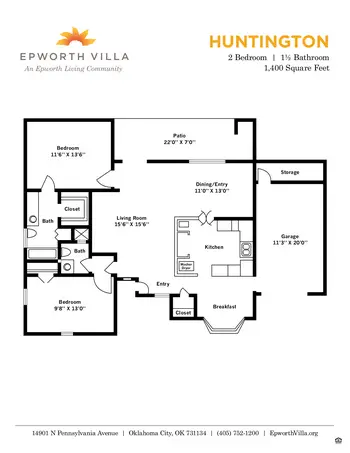 Floorplan of Epworth Villa, Assisted Living, Nursing Home, Independent Living, CCRC, Oklahoma City, OK 15