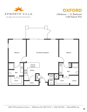 Floorplan of Epworth Villa, Assisted Living, Nursing Home, Independent Living, CCRC, Oklahoma City, OK 17