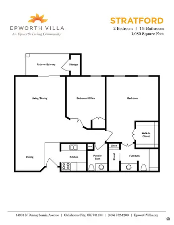Floorplan of Epworth Villa, Assisted Living, Nursing Home, Independent Living, CCRC, Oklahoma City, OK 19