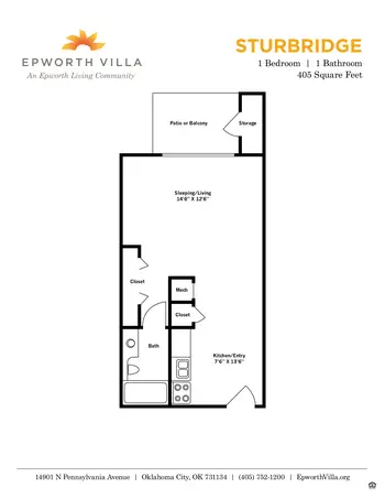 Floorplan of Epworth Villa, Assisted Living, Nursing Home, Independent Living, CCRC, Oklahoma City, OK 20