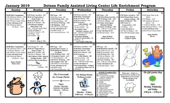 Activity Calendar of Saint Simeon's, Assisted Living, Nursing Home, Independent Living, CCRC, Tulsa, OK 4