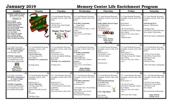 Activity Calendar of Saint Simeon's, Assisted Living, Nursing Home, Independent Living, CCRC, Tulsa, OK 7