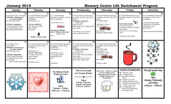 Activity Calendar of Saint Simeon's, Assisted Living, Nursing Home, Independent Living, CCRC, Tulsa, OK 8