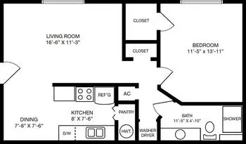 Floorplan of Spanish Cove, Assisted Living, Nursing Home, Independent Living, CCRC, Yukon, OK 1