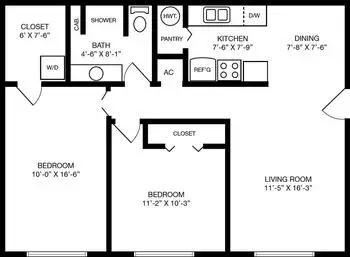 Floorplan of Spanish Cove, Assisted Living, Nursing Home, Independent Living, CCRC, Yukon, OK 3