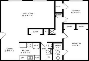 Floorplan of Spanish Cove, Assisted Living, Nursing Home, Independent Living, CCRC, Yukon, OK 4
