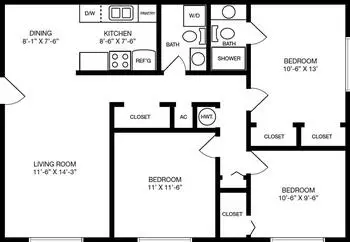 Floorplan of Spanish Cove, Assisted Living, Nursing Home, Independent Living, CCRC, Yukon, OK 5
