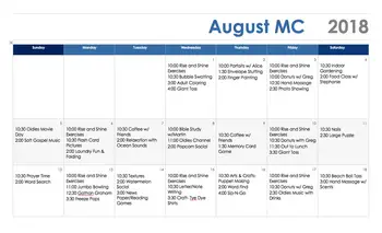 Activity Calendar of Teal Creek, Assisted Living, Nursing Home, Independent Living, CCRC, Edmond, OK 5