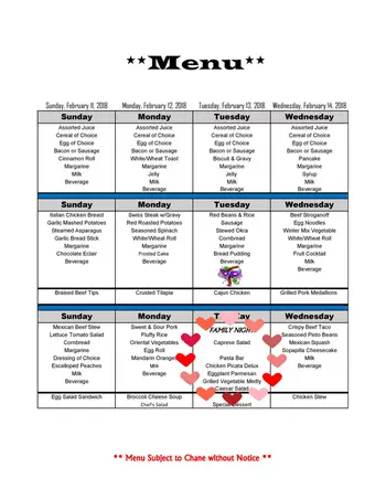 Dining menu of Teal Creek, Assisted Living, Nursing Home, Independent Living, CCRC, Edmond, OK 5