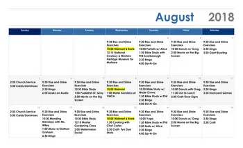 Activity Calendar of Teal Creek, Assisted Living, Nursing Home, Independent Living, CCRC, Edmond, OK 10
