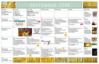 Activity Calendar of Zarrow Pointe, Assisted Living, Nursing Home, Independent Living, CCRC, Tulsa, OK 9